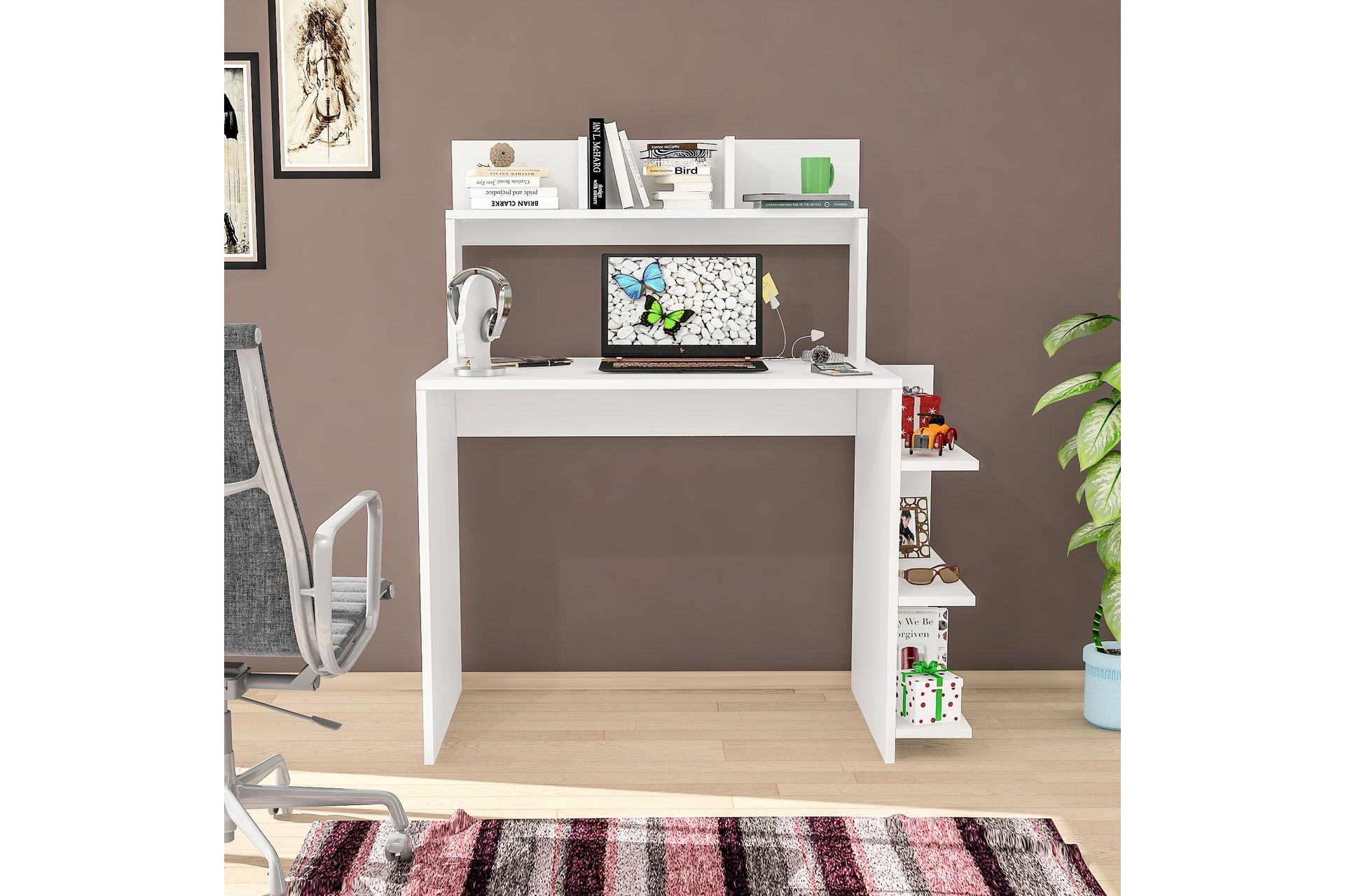 Chaing Skrivebord 104,5x55 cm Hvit - Hanah Home - Møbler - Bord - Kontorbord - Skrivebord