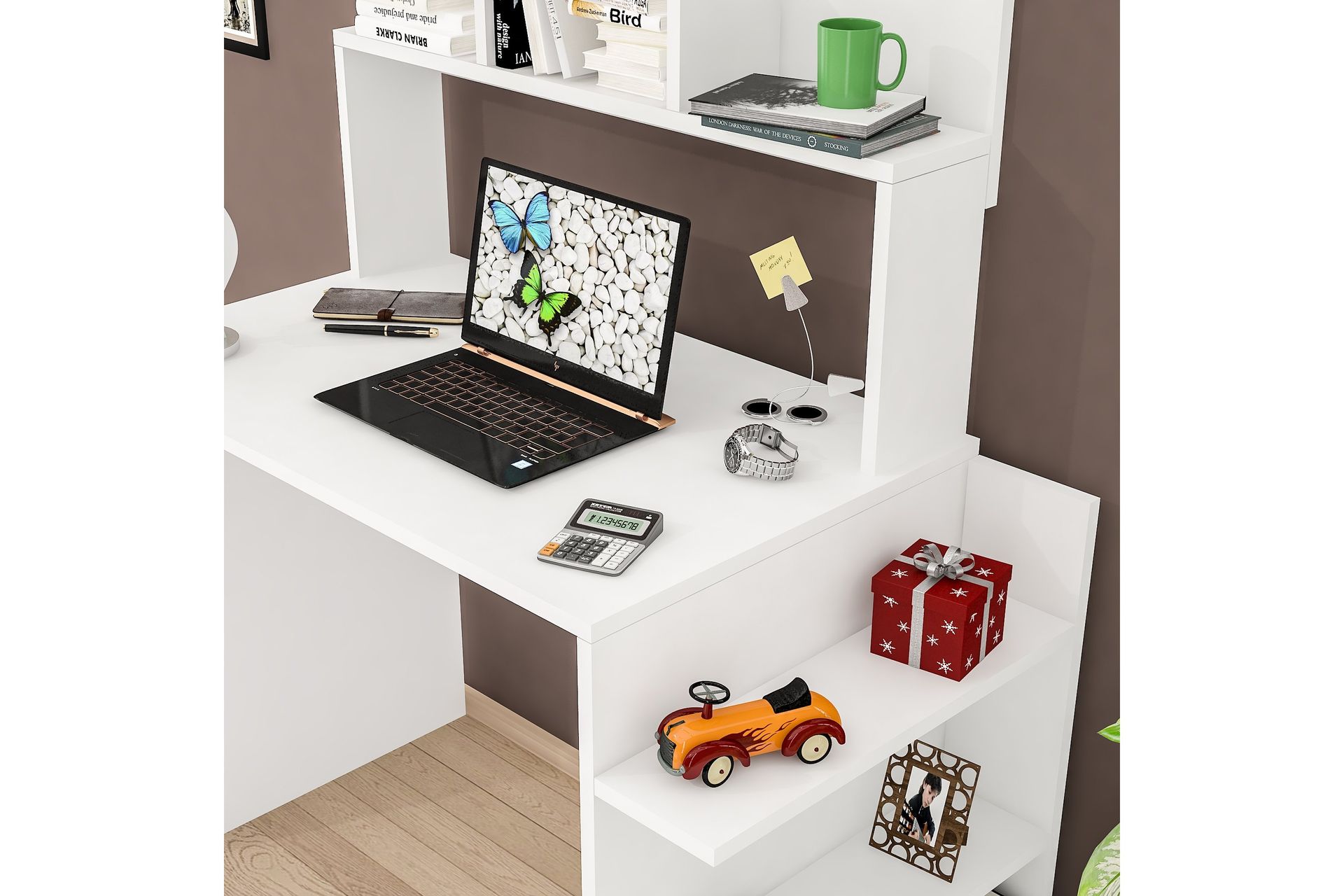 Chaing Skrivebord 104,5x55 cm Hvit - Hanah Home - Møbler - Bord - Kontorbord - Skrivebord