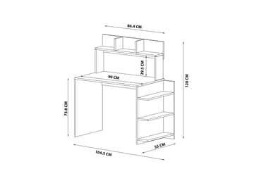Chaing Skrivebord 104,5x55 cm Hvit - Hanah Home - Møbler - Bord - Kontorbord - Skrivebord