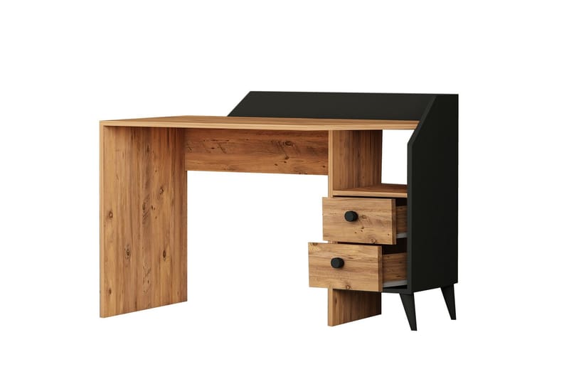 Hafing Skrivebord 120x55 cm Mørk blå/Svart - Hanah Home - Møbler - Bord - Kontorbord - Skrivebord