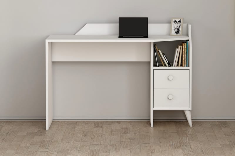 Hafing Skrivebord 120x55 cm Hvit - Hanah Home - Møbler - Bord - Kontorbord - Skrivebord