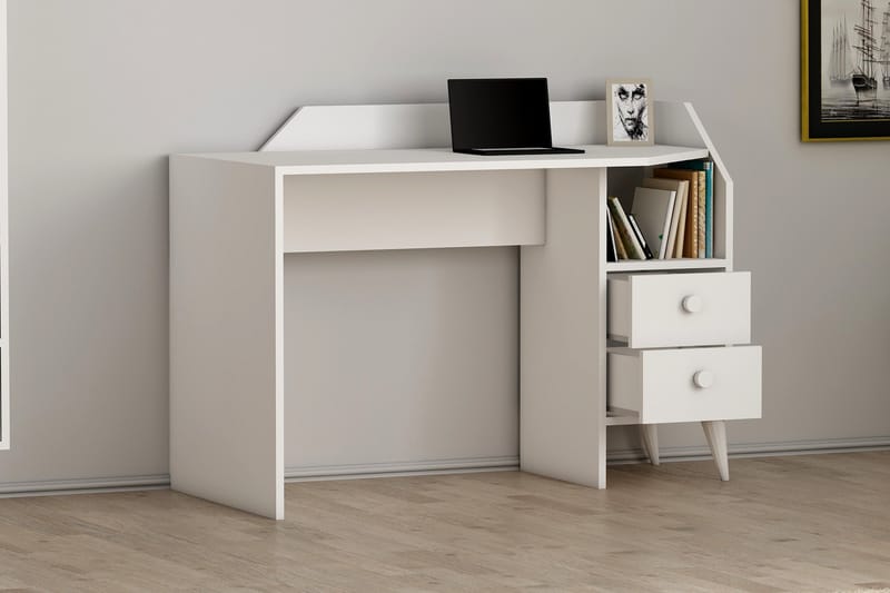 Hafing Skrivebord 120x55 cm Hvit - Hanah Home - Møbler - Bord - Kontorbord - Skrivebord