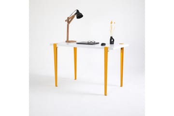 Eridanos Skrivebord 60x120 cm Hvit/Gul - Hanah Home - Møbler - Bord - Kontorbord - Skrivebord