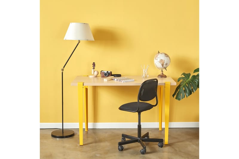 Eridanos Skrivebord 60x120 cm Brun/Gul - Hanah Home - Møbler - Bord - Kontorbord - Skrivebord
