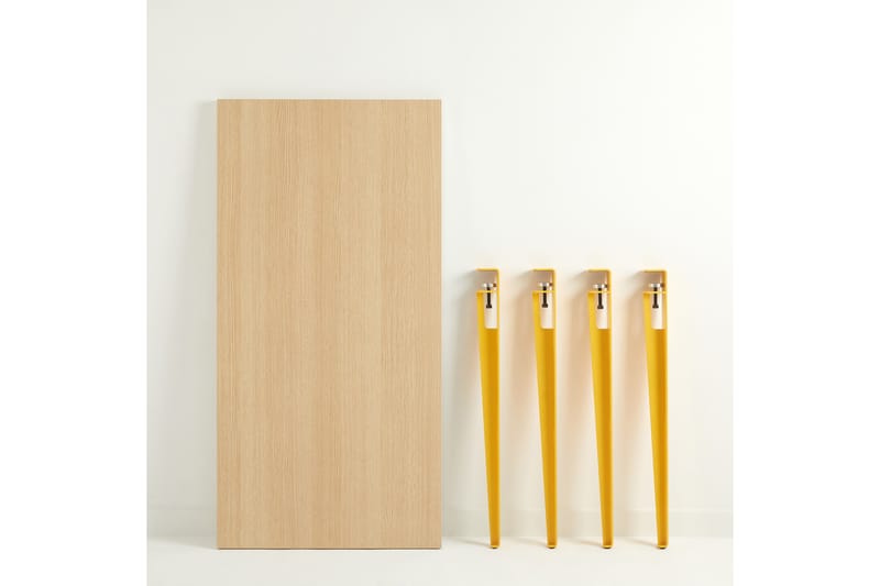 Eridanos Skrivebord 60x120 cm Brun/Gul - Hanah Home - Møbler - Bord - Kontorbord - Skrivebord