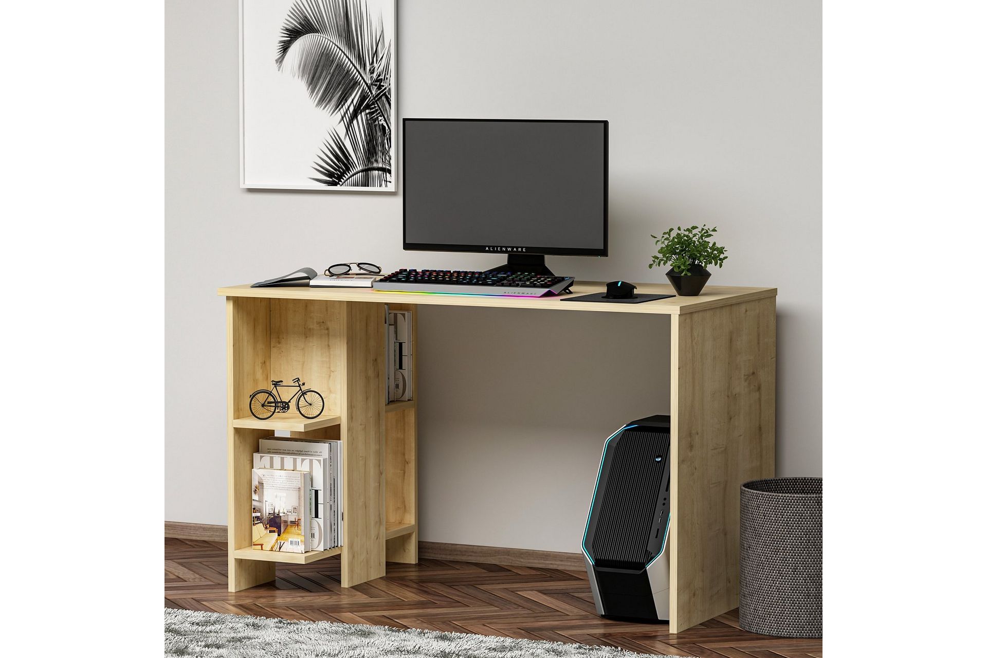 Alyasmin Skrivebord 120x60 cm Blå - Hanah Home - Møbler - Bord - Kontorbord - Skrivebord