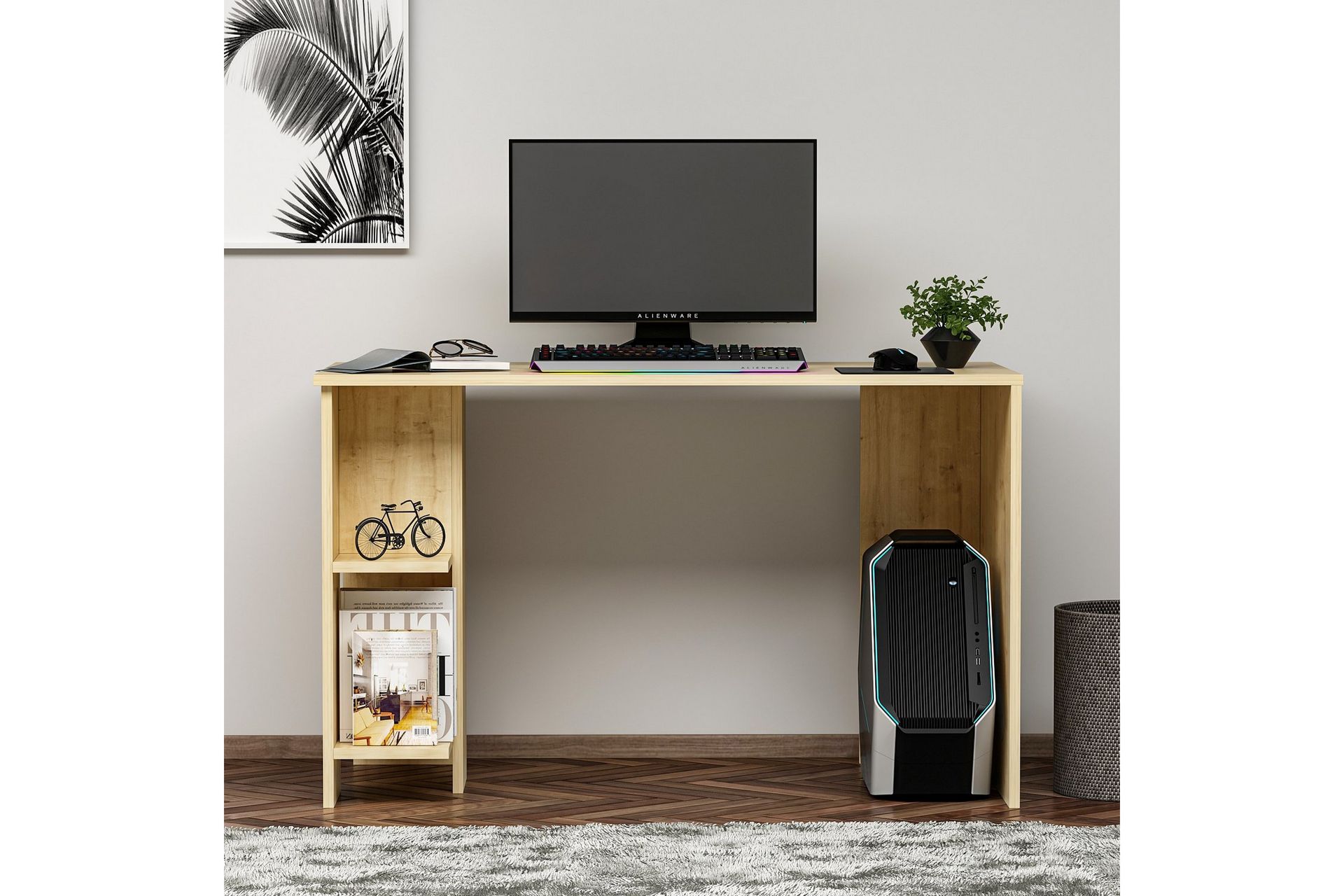 Alyasmin Skrivebord 120x60 cm Blå - Hanah Home - Møbler - Bord - Kontorbord - Skrivebord