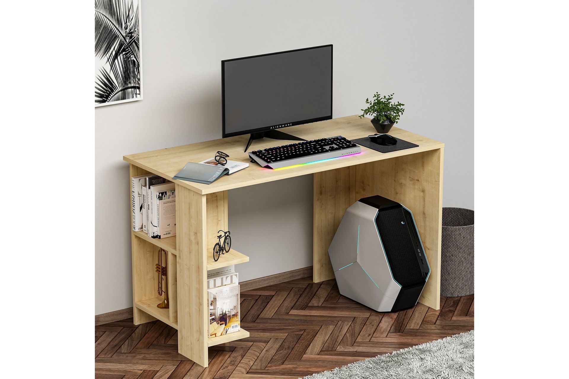 Alyasmin Skrivebord 120x60 cm Blå - Hanah Home - Møbler - Bord - Kontorbord - Skrivebord