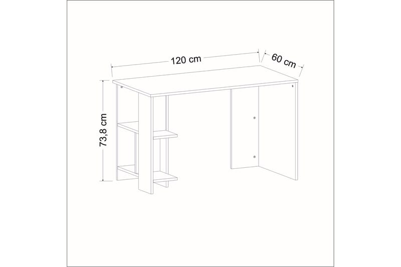 Alyasmin Skrivebord 120x60 cm Hvit - Hanah Home - Møbler - Bord - Kontorbord - Skrivebord