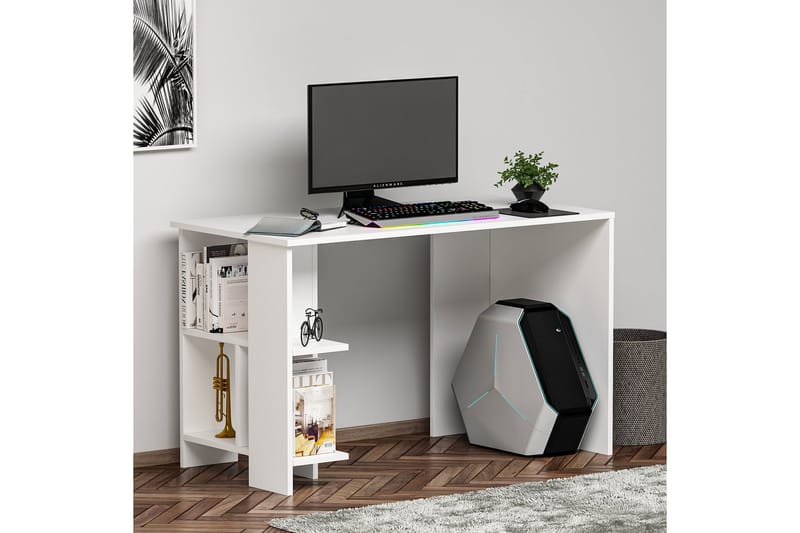 Alyasmin Skrivebord 120x60 cm Hvit - Hanah Home - Møbler - Bord - Kontorbord - Skrivebord