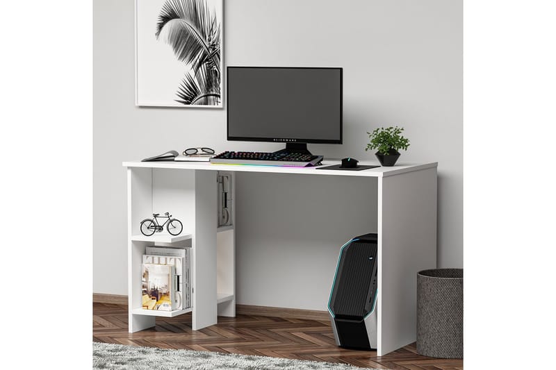 Alyasmin Skrivebord 120x60 cm Hvit - Hanah Home - Møbler - Bord - Kontorbord - Skrivebord