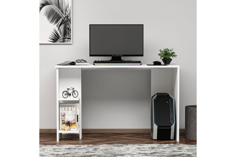 Alyasmin Skrivebord 120x60 cm Hvit - Hanah Home - Møbler - Bord - Kontorbord - Skrivebord