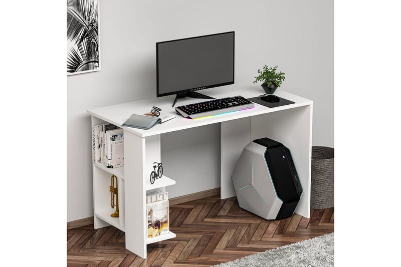 Alyasmin Skrivebord 120x60 cm Hvit - Hanah Home - Møbler - Bord - Kontorbord - Skrivebord