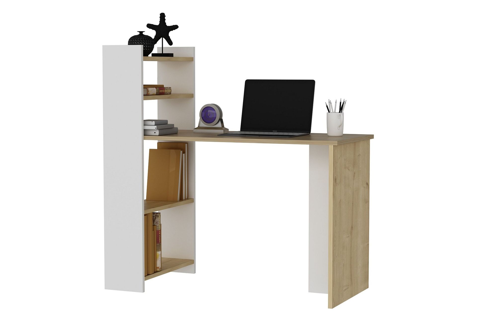Chertsey Skrivebord 110x50 cm Brun/Hvit - Hanah Home - Møbler - Bord - Kontorbord - Skrivebord