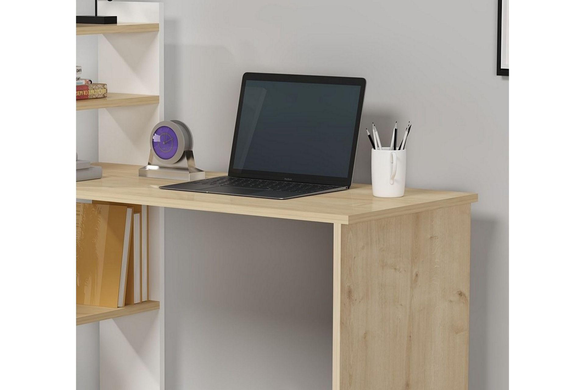 Chertsey Skrivebord 110x50 cm Brun/Hvit - Hanah Home - Møbler - Bord - Kontorbord - Skrivebord