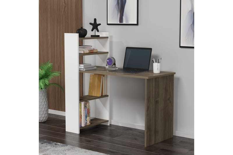 Chertsey Skrivebord 110x50 cm Brun/Hvit - Hanah Home - Møbler - Bord - Kontorbord - Skrivebord