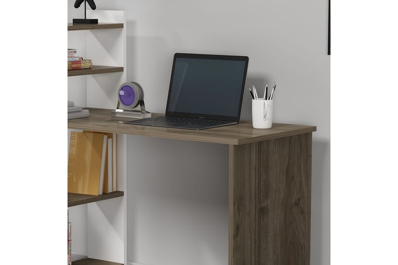 Chertsey Skrivebord 110x50 cm Brun/Hvit - Hanah Home - Møbler - Bord - Kontorbord - Skrivebord