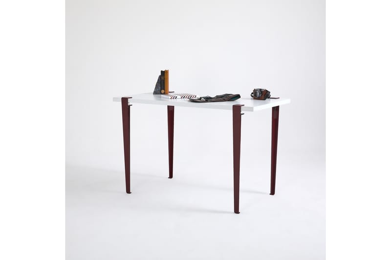 Eridanos Skrivebord 60x120 cm Hvit/Rød - Hanah Home - Møbler - Bord - Kontorbord - Skrivebord