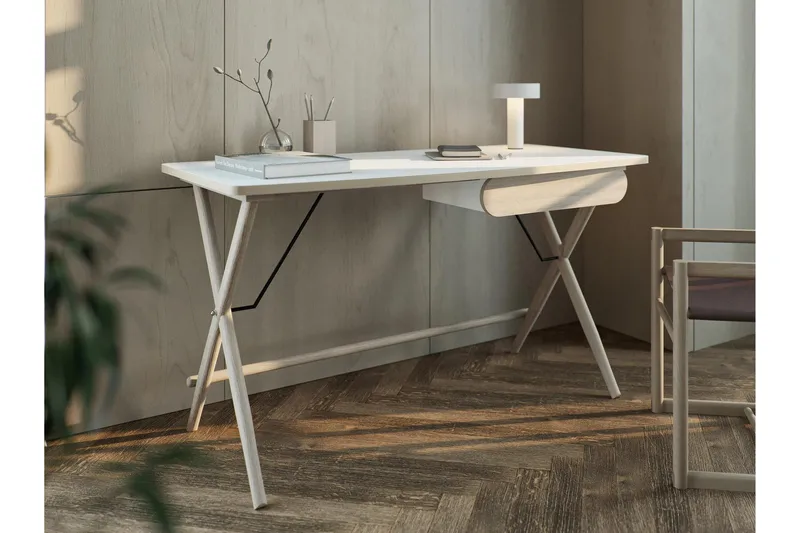 Aditiya Skrivebord 67x135 cm - Hvit - Møbler - Bord - Kontorbord - Skrivebord