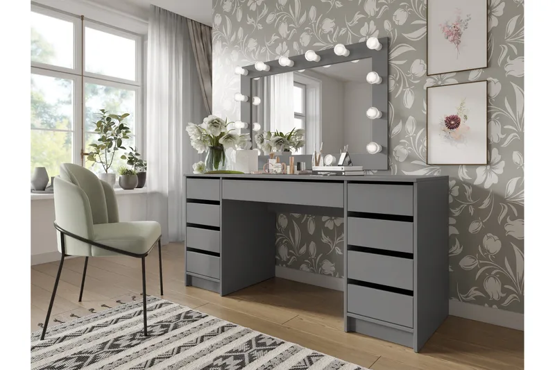 Adrash Skrivebord 55x154 cm - Grå - Møbler - Bord - Kontorbord - Skrivebord