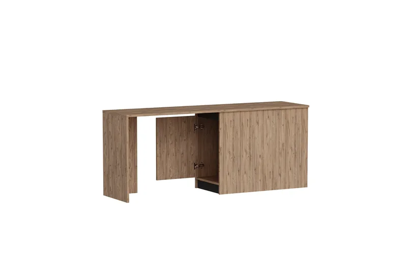 Akser Skrivebord 47x180 cm, Brun/Antrasitt