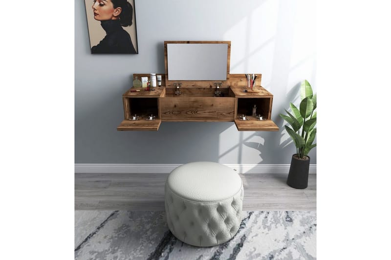 Andifli Sminkebord 100 cm - Brun - Møbler - Bord - Kontorbord - Skrivebord