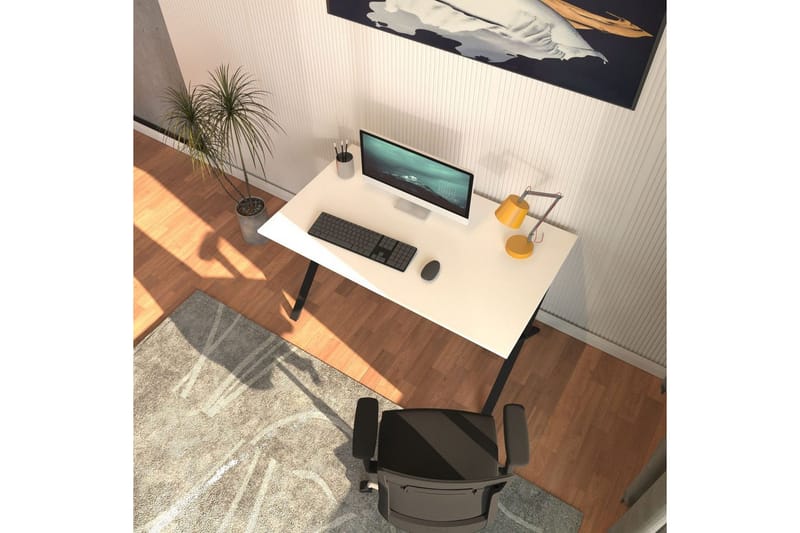 Athodna Skrivebord 70x120 cm - Sort/Hvit - Møbler - Bord - Kontorbord - Skrivebord