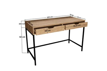 Atlas Skrivebord 55x120 cm - Brun - Møbler - Bord - Kontorbord - Skrivebord