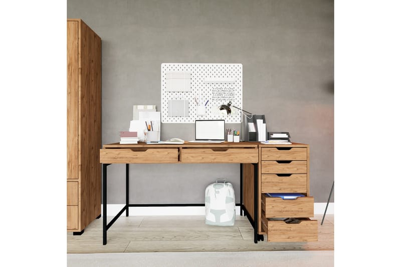 Atlas Skrivebord 55x160 cm - Brun - Møbler - Bord - Kontorbord - Skrivebord
