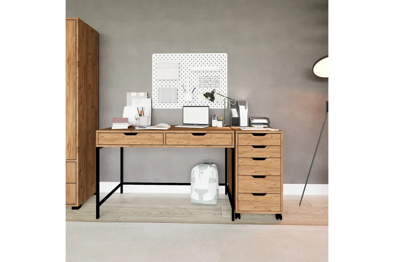 Atlas Skrivebord 55x160 cm - Brun - Møbler - Bord - Kontorbord - Skrivebord