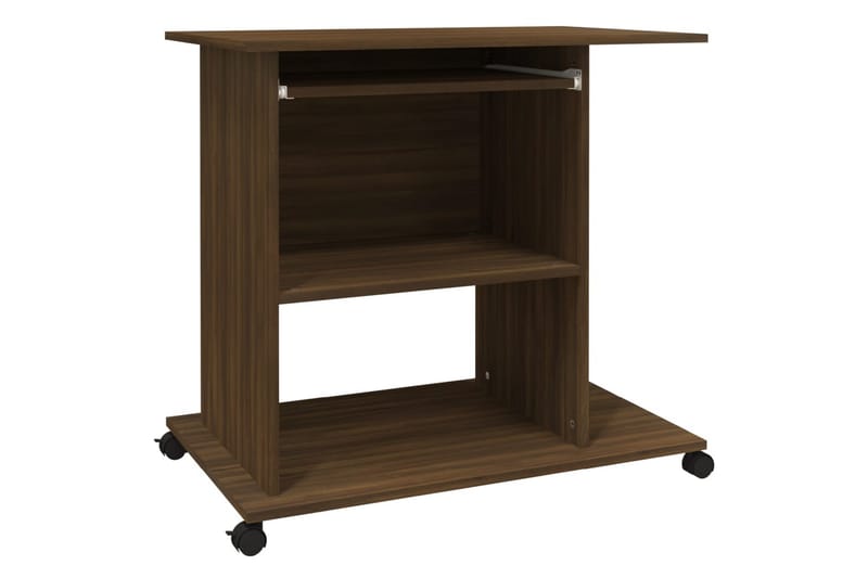 beBasic Databord brun eik 80x50x75 cm konstruert tre - Brun - Møbler - Bord - Kontorbord - Skrivebord