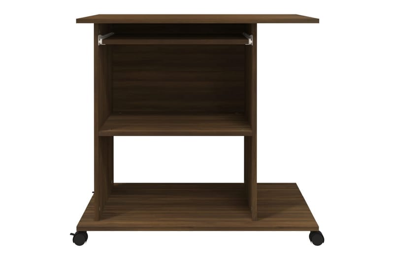 beBasic Databord brun eik 80x50x75 cm konstruert tre - Brun - Møbler - Bord - Kontorbord - Skrivebord