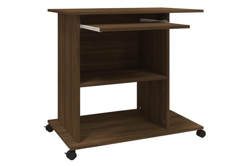 beBasic Databord brun eik 80x50x75 cm konstruert tre - Brun - Møbler - Bord - Kontorbord - Skrivebord