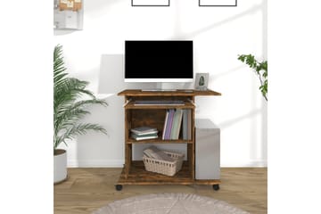 beBasic Databord røkt eik 80x50x75 cm konstruert tre - Brun - Møbler - Bord - Kontorbord - Skrivebord