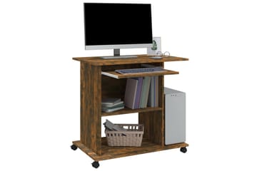 beBasic Databord røkt eik 80x50x75 cm konstruert tre - Brun - Møbler - Bord - Kontorbord - Skrivebord