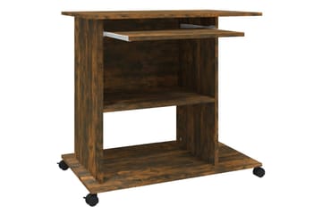beBasic Databord røkt eik 80x50x75 cm konstruert tre - Brun - Møbler - Bord - Kontorbord - Skrivebord