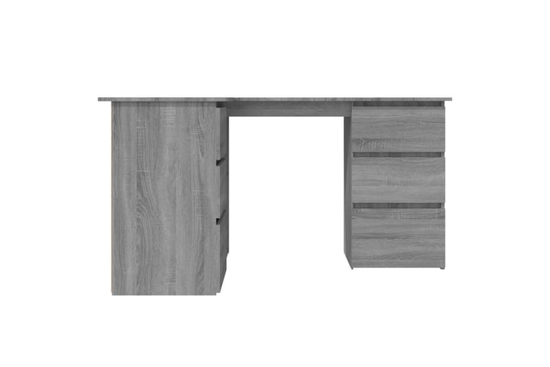 beBasic Hjørnepult grå sonoma 145x100x76 cm konstruert tre - GrÃ¥ - Skrivebord