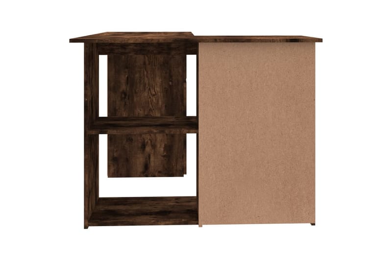 beBasic Hjørnepult røkt eik 145x100x76 cm konstruert tre - Brun - Møbler - Bord - Kontorbord - Skrivebord