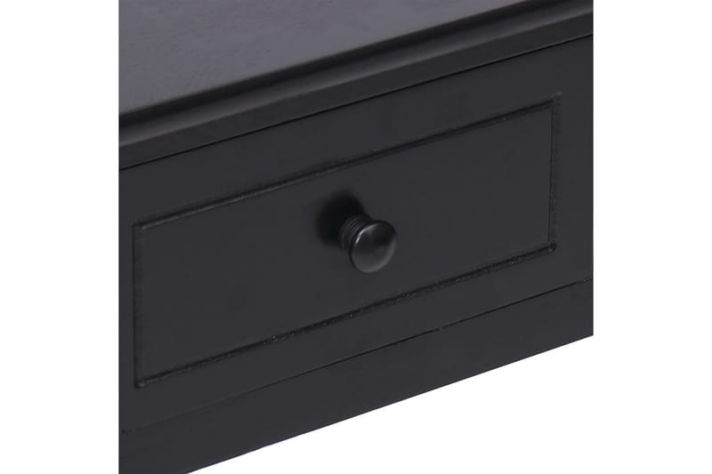 beBasic Skjenk svart 108x45x76 cm heltre keisertre - Svart - Skrivebord