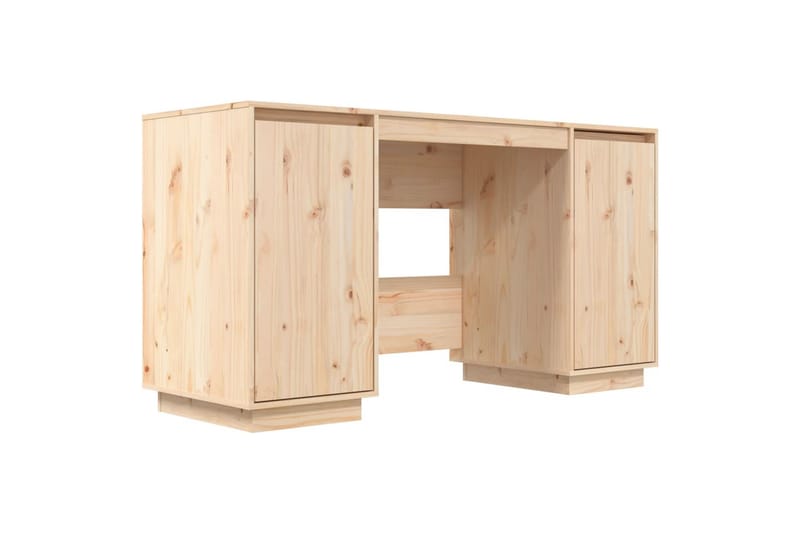 beBasic Skrivebord 140x50x75 cm heltre furu - Brun - Møbler - Bord - Kontorbord - Skrivebord