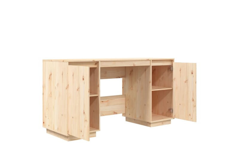beBasic Skrivebord 140x50x75 cm heltre furu - Brun - Møbler - Bord - Kontorbord - Skrivebord