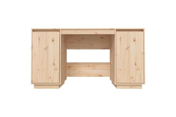 beBasic Skrivebord 140x50x75 cm heltre furu - Brun - Møbler - Bord - Kontorbord - Skrivebord