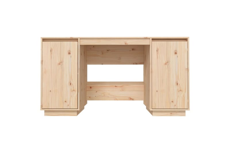 beBasic Skrivebord 140x50x75 cm heltre furu - Brun - Møbler - Bord - Kontorbord - Skrivebord