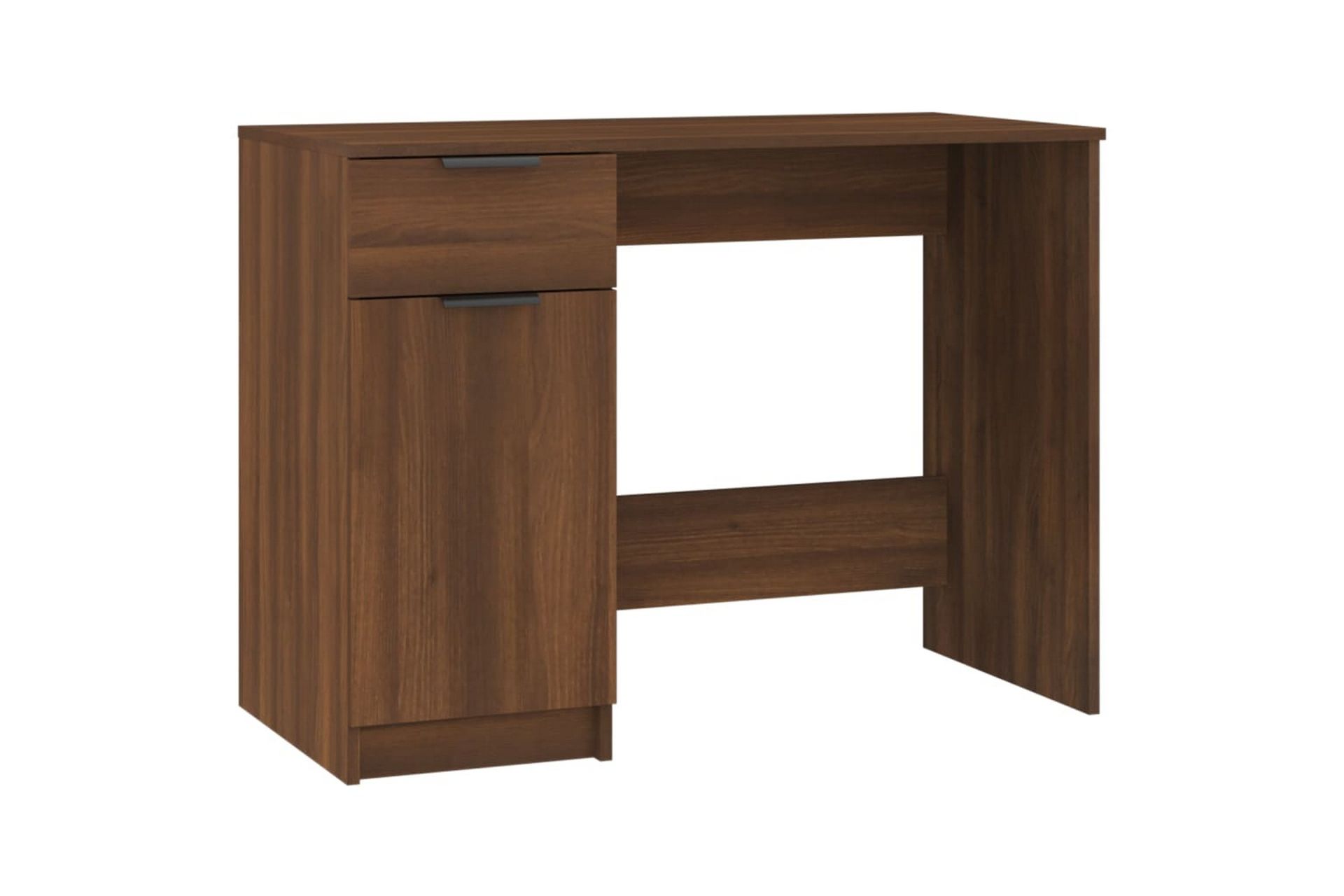 beBasic Skrivebord brun eik 100x50x75 cm konstruert tre - Brun - Møbler - Bord - Kontorbord - Skrivebord