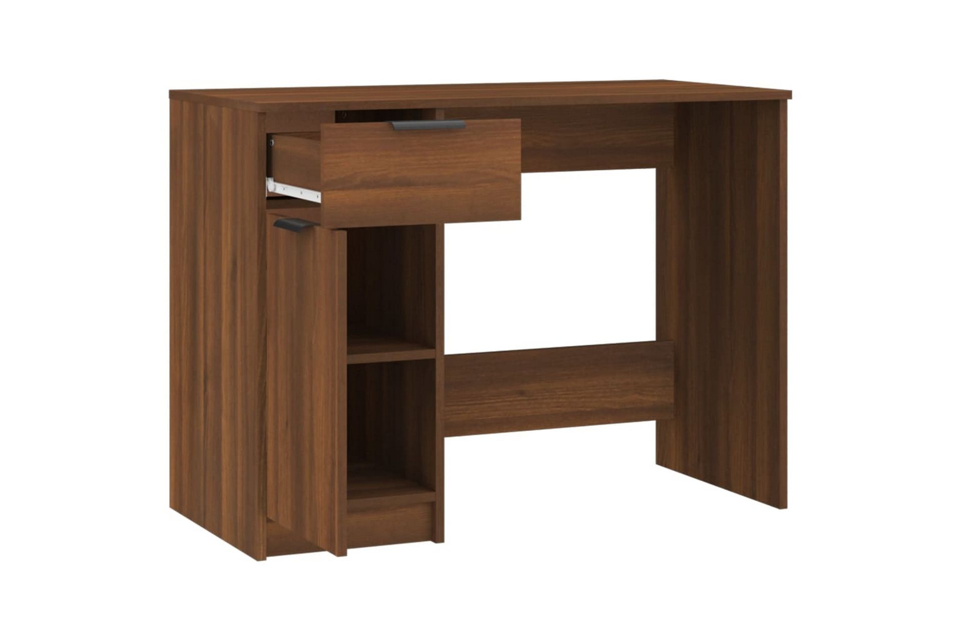 beBasic Skrivebord brun eik 100x50x75 cm konstruert tre - Brun - Møbler - Bord - Kontorbord - Skrivebord
