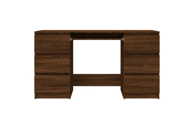 beBasic Skrivebord brun eik 140x50x77 cm konstruert tre - Brun - Møbler - Bord - Kontorbord - Skrivebord