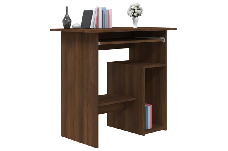 beBasic Skrivebord brun eik 80x45x74 cm konstruert tre - Brun - Møbler - Bord - Kontorbord - Skrivebord