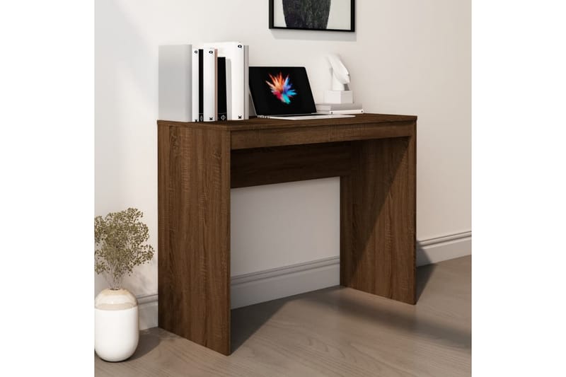 beBasic Skrivebord brun eik 90x40x72 cm konstruert tre - Brun - Møbler - Bord - Kontorbord - Skrivebord
