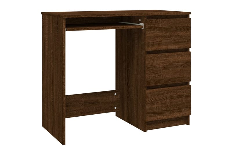 beBasic Skrivebord brun eik 90x45x76 cm konstruert tre - Brun - Møbler - Bord - Kontorbord - Skrivebord