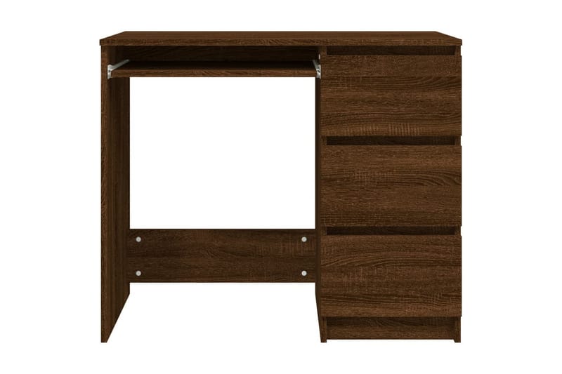 beBasic Skrivebord brun eik 90x45x76 cm konstruert tre - Brun - Møbler - Bord - Kontorbord - Skrivebord